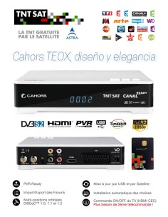 TNT SAT TDT FRANCIA Receptor TEOX HD USB PVR  + Tarjeta