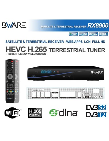 BWARE RX 8900 Combo HD DVB-S2 + DVB-T2 HEVC H.265 WIFI