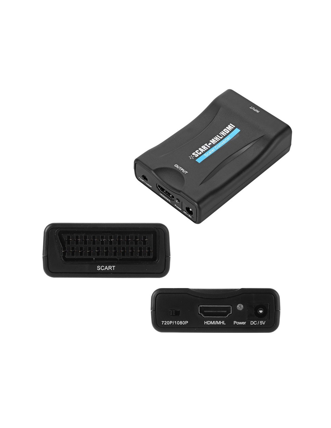 WNYINYY Conversor HDMI a SCART para TV, euroconector con