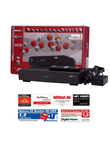 RED EAGLE QUADBOX HD2400 DOBLE DVB-2 TUNER WIFI