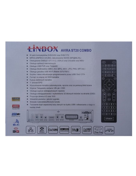 Linbox Avira ST20 HD Combo con modulador