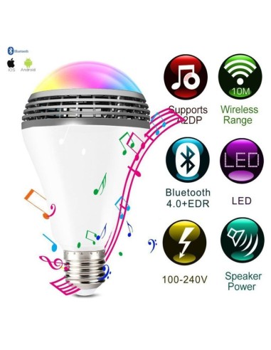 Bombilla LED con Alavoz Bluetooth