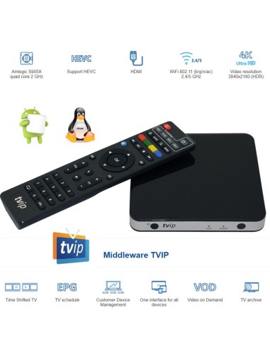 Telecomando Originale Per TVIP Box V.605 - Compatibile Con V.410, V.412, V.415, V.6052