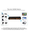 HDMI Matriz 6x2 4K
