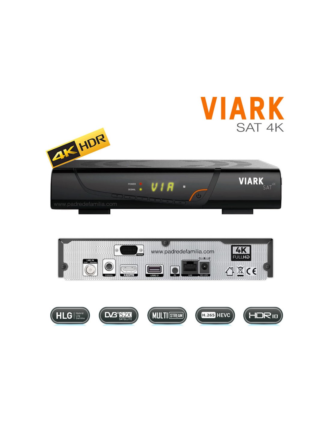 Viark sat 4k receptor satelite con wifi 4k Antenas y decodificadores de  segunda mano baratos