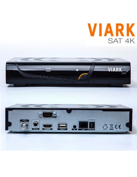 Viark Sat 4K Receptor Satélite 4K Multistream UHD DVB-S2X H.265 HEVC 60fps  con LAN y Antena WiFi por USB