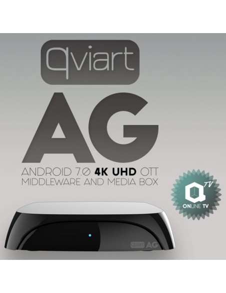 Qviart AG Android 7.0 4K UHD OTT Middleware and Media Box Qviart AG Android 7.0 4K UHD OTT Middleware and Media Box