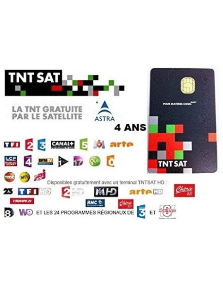 Tarjeta TNT SAT 4 años