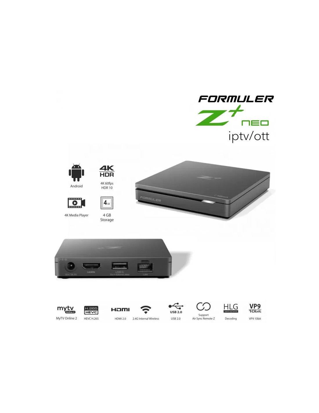 Formuler Z+ Neo (4 GB, IPTV (ready), Hard drive) - buy at digitec