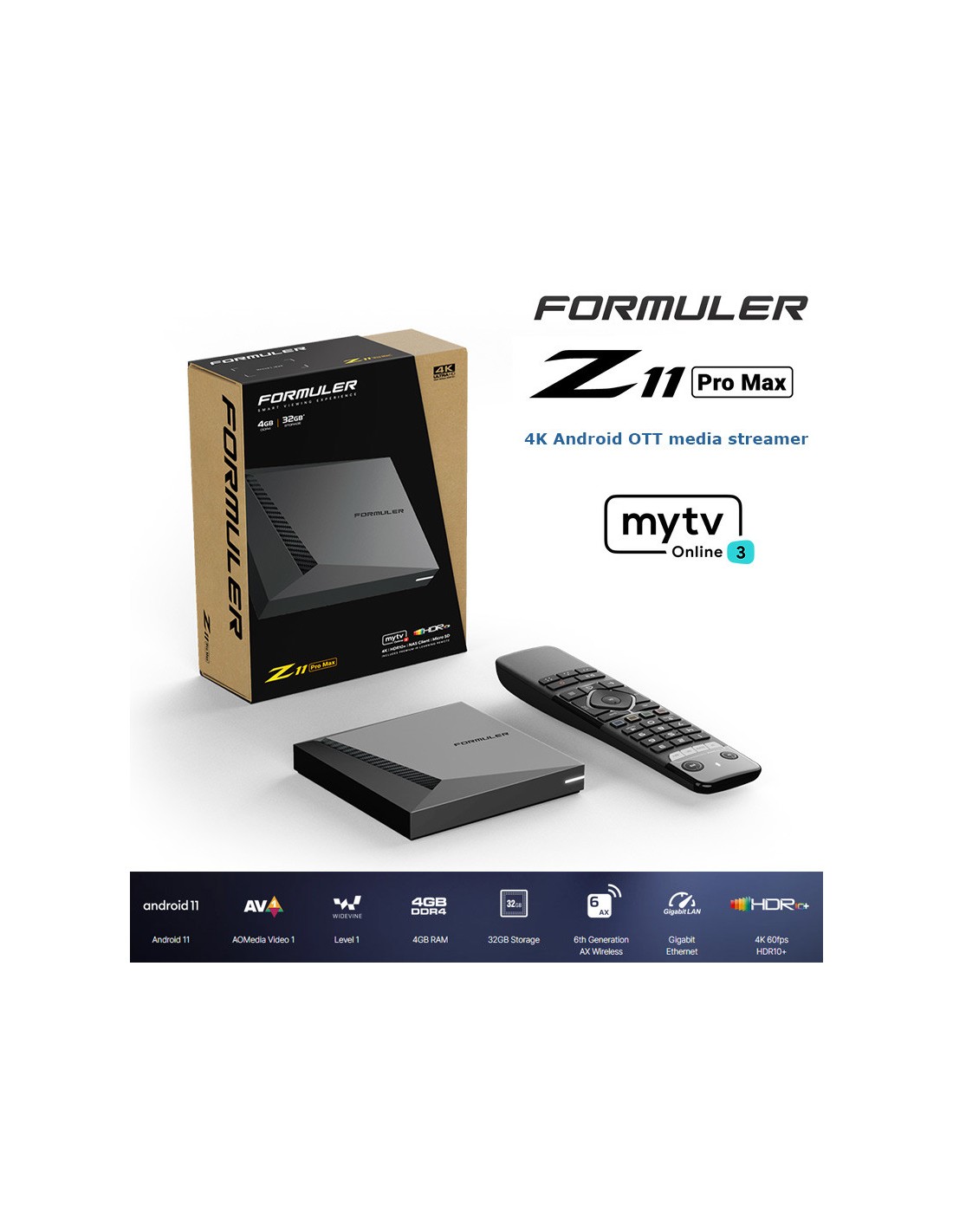 thumbnail interactive-video image 1 of SuperBox Elite 2 Android 11 4K Streaming Box – 4GB RAM, 32GB ROM, Wireless AX, Gigabit LAN – Formuler Z11 Pro Max Equivalent 1 of 5