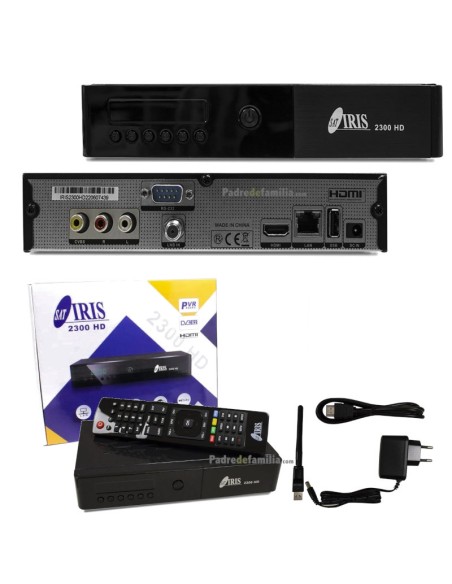 IRIS 2300 HD Receptor Digital Satélite FHD-H265, Tecnology para la Nueva  televisión : : Electrónica