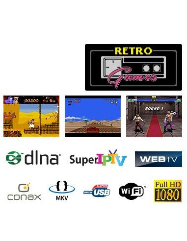 Amiko Spiel: Receptor satélite + Consola Retro Arcade