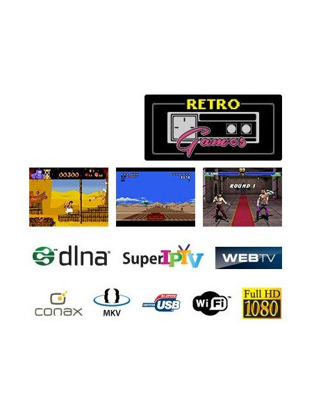 Amiko Spiel: Receptor satélite + Consola Retro Arcade