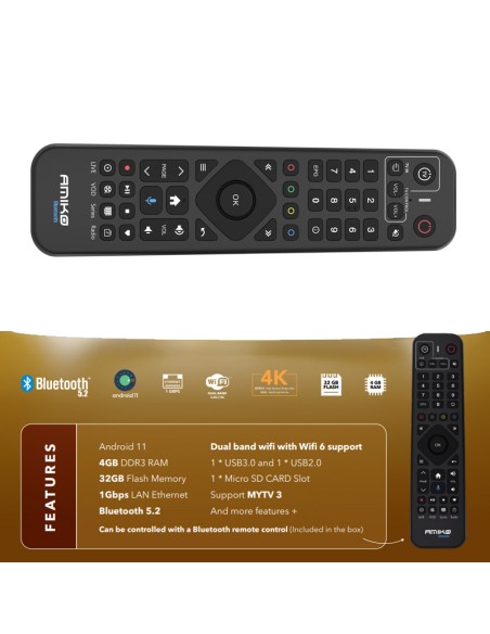 Amiko A11 Gold Android OTT 4k MyTV 3