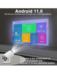 Proyector multimedia portátil con Android 11 integrado 2