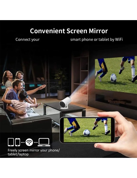Proyector multimedia portátil con Android integrado. Proyectar contenido del móvil