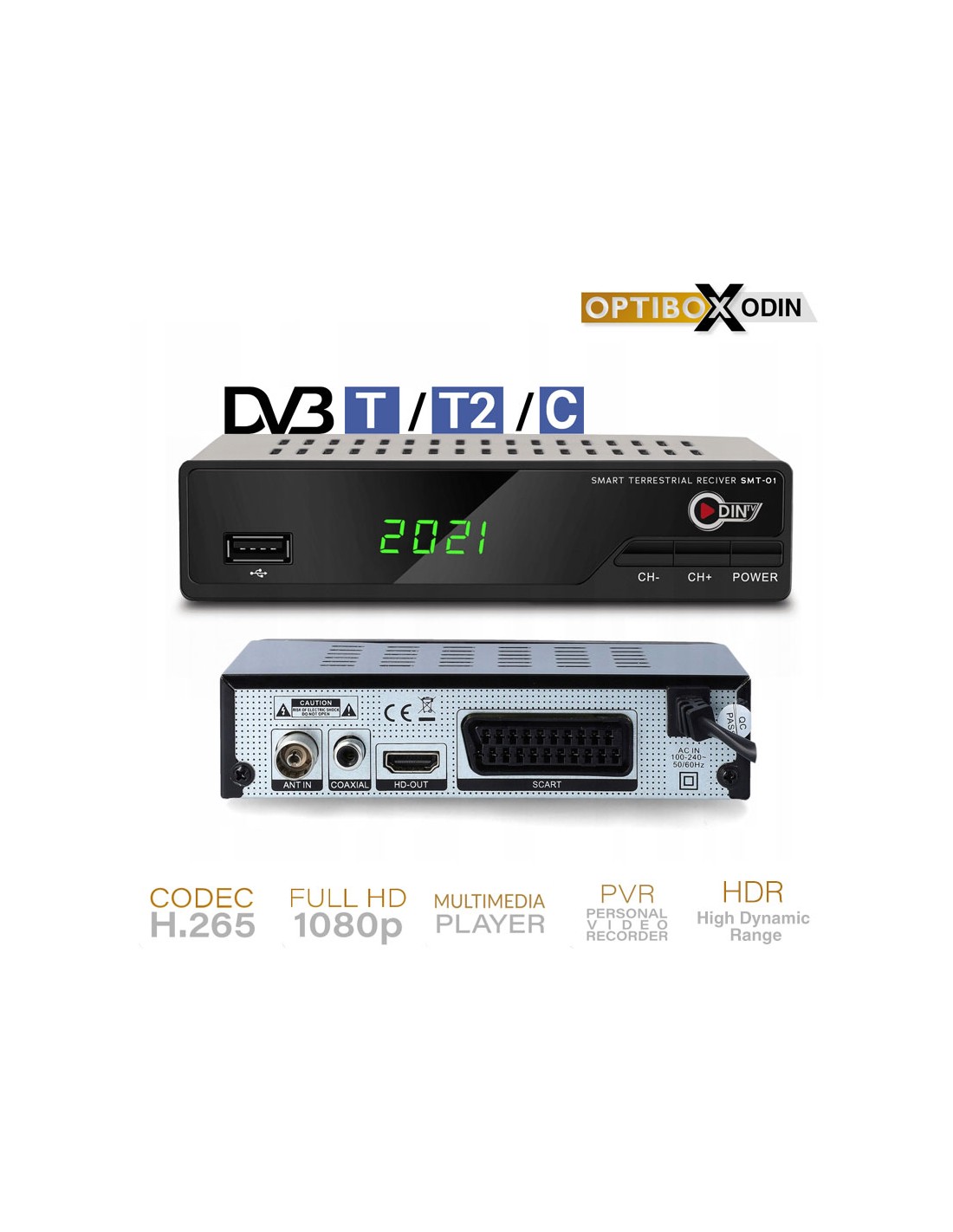 Receptor TDT HD 2024 (Alta Definición) Odin SMT-01