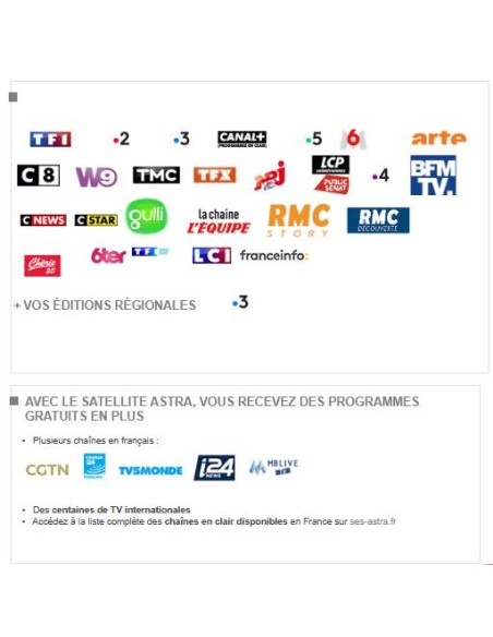 Canales televisión TNT SAT Francia: receptor HD PVR