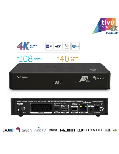 Tivusat 4K SRT 7840 + Tarjeta Tivusat 4K SRT 7840 + Tarjeta