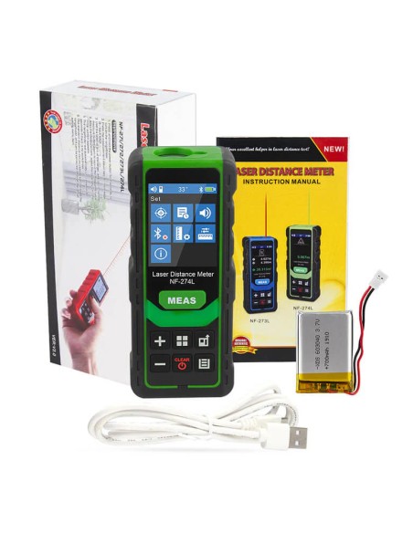 Metro digital láser 100m contenido de la caja