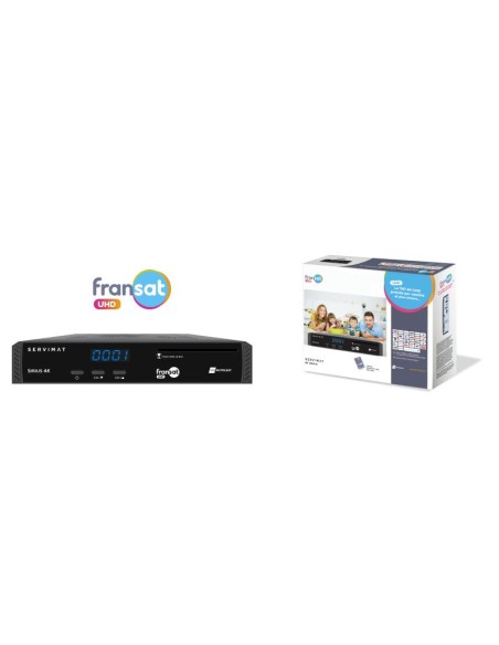 Fransat UHD Servimat Sirius 4K Receptor y Caja - TNT France Eutelsat 5º O