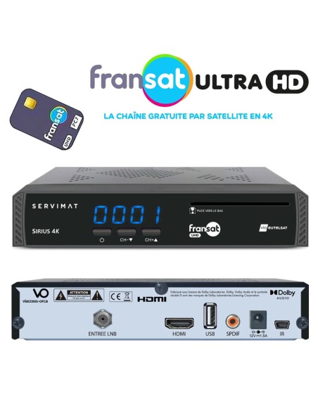 Fransat UHD: Receptor TNT France en 4K- UHD Eutelsat 5º O Fransat UHD: Receptor TNT France en 4K- UHD Eutelsat 5º O