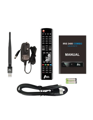 Iris 2400 UHD Combo - Receptor satélite y TDT 4K