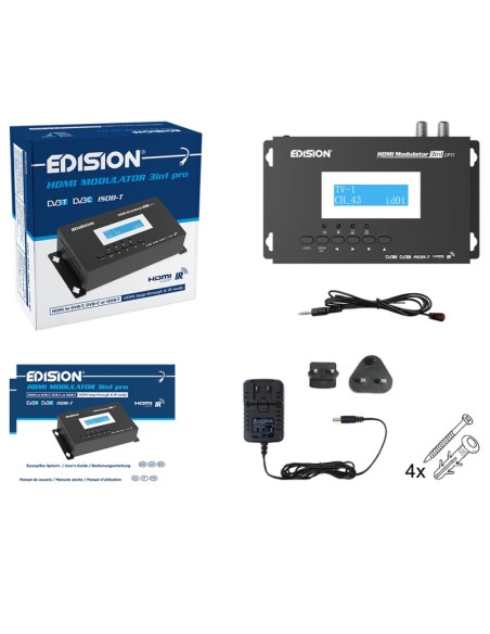 Modulador Edision HDMI 3 en 1 pro