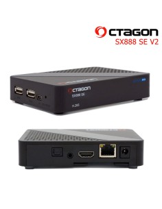 Octagon SX888 SE V2 - Display frontal, conexiones traseras y mando a distancia Octagon SFX RCU 03