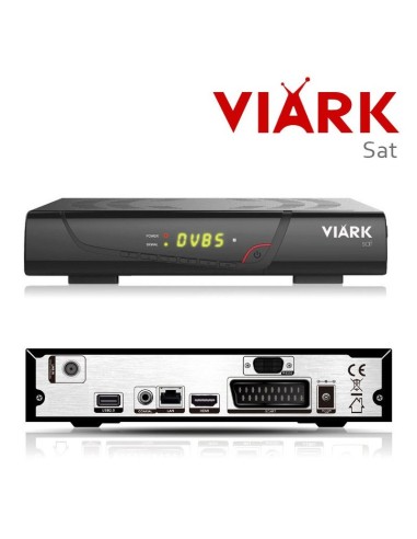 Viark SAT HD H265 frontal y trasera lnb-in nuevo Euroconector Coax USB LAN HDMI Scart RS-232