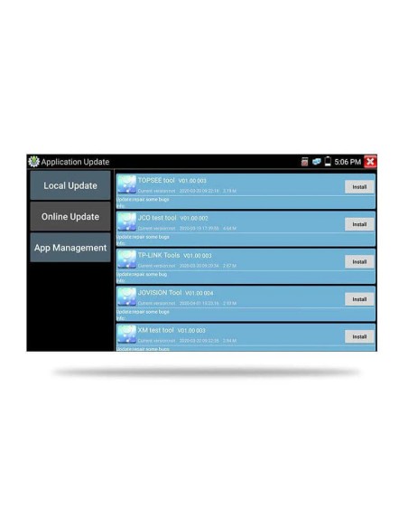 Comprobador de cámaras CCTV y Cables Noyafa NF-IPC715 - Actualizar aplicación Comprobador de cámaras CCTV y Cables Noyafa NF-IPC715 - Actualizar aplicación