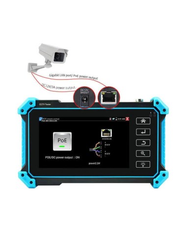 Comprobador de cámaras CCTV y Cables Noyafa NF-IPC715 - Salida corriente PoE