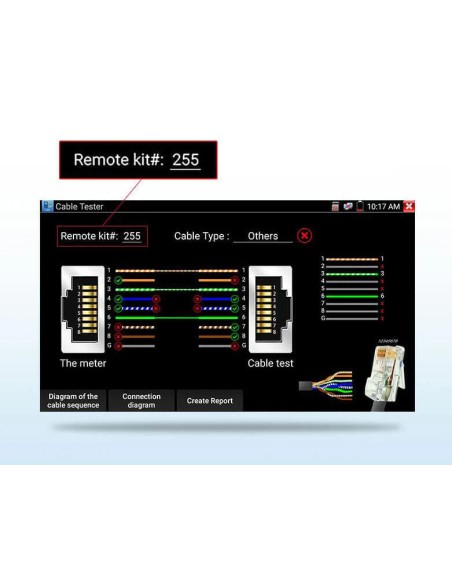 Comprobador de cámaras CCTV y Cables Noyafa NF-IPC715 - Prueba cable utp test Comprobador de cámaras CCTV y Cables Noyafa NF-IPC715 - Prueba cable utp test