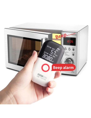 Lector Radiación electromagnética Noyafa NF602 | Pantalla LCD lectura datos | LED rojo | Pitido de alerta