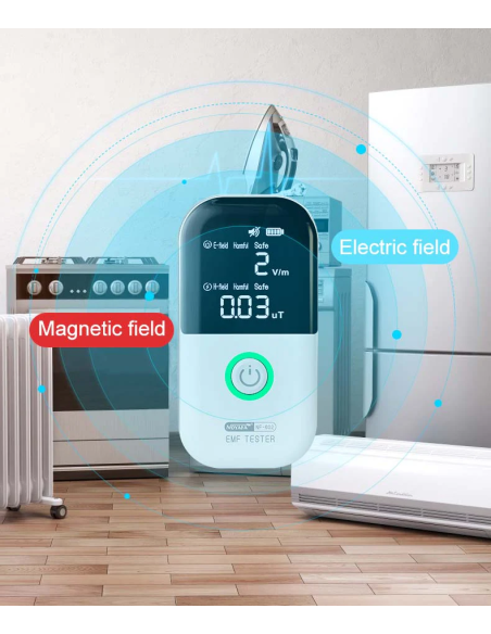 Detector CEM Radiación electromagnética Noyafa NF-602 | Pantalla LCD lectura datos | LED verde | Electrodomésticos hogar Detector CEM Radiación electromagnética Noyafa NF-602 | Pantalla LCD lectura datos | LED verde | Electrodomésticos hogar