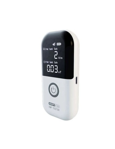 Medidor CEM Campos electromagnéticos Noyafa 602 | Pantalla LED datos | Botón encendido/apagado | Puerto carga | Cable incluido