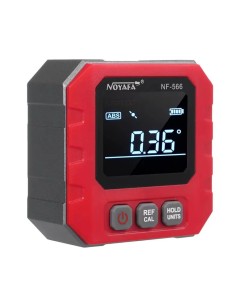 Inclinómetro digital Noyafa NF566 | Pantalla datos Nivel, batería, medición grados | Encender/apagar, REF, HOLD UNITS