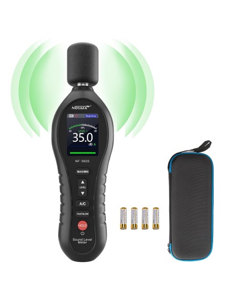 Sonómetro - Medidor SPL de ruido y contaminación acústica Noyafa NF562S | Estuche protector portátil y pilas incluidos Sonómetro - Medidor SPL de ruido y contaminación acústica Noyafa NF562S | Estuche protector portátil y pilas incluidos