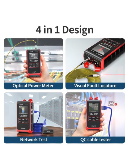 Probador fibra óptica 4 en 1: Potencia Óptica, Localizador Visual de Fallas, RJ45 y Crimpado - NF916S | Multiusos 4 en 1 Probador fibra óptica 4 en 1: Potencia Óptica, Localizador Visual de Fallas, RJ45 y Crimpado - NF916S | Multiusos 4 en 1
