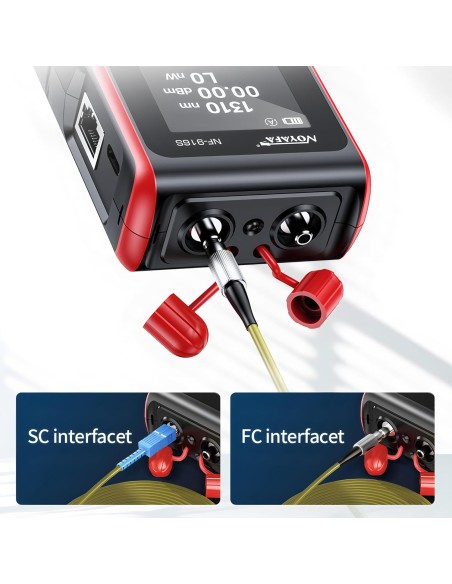 Probador de fibra Multifunción  NF916S | Medidor de Potencia Óptica, Localizador Visual de Fallas | Interfaz cable SC, cable FC Probador de fibra Multifunción  NF916S | Medidor de Potencia Óptica, Localizador Visual de Fallas | Interfaz cable SC, cable FC