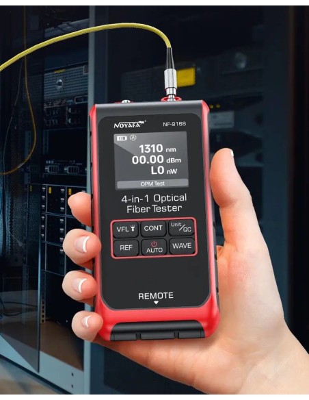 Probador de fibra Multifunción Noyafa NF916S | Medidor de Potencia Óptica, Test OPM | Pantalla color Probador de fibra Multifunción Noyafa NF916S | Medidor de Potencia Óptica, Test OPM | Pantalla color