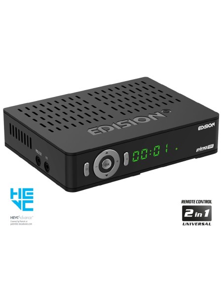 Edision ping T2/C - Receptor digital Terrestre & Cable | Frontal (on/off, vol +-, canal +-, ok, menú), Lateral (RS232, IR) Edision ping T2/C - Receptor digital Terrestre & Cable | Frontal (on/off, vol +-, canal +-, ok, menú), Lateral (RS232, IR)