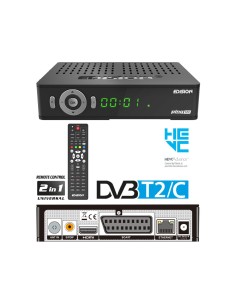 Edision ping T2/C - Receptor digital Terrestre & Cable | Frontal, mando, trasera