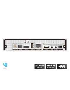 Edision OS mini 4K S2x - Receptor satélite Linux E2 | Frontal, mando, trasera | BlindScan, MultiStream, 4K 2