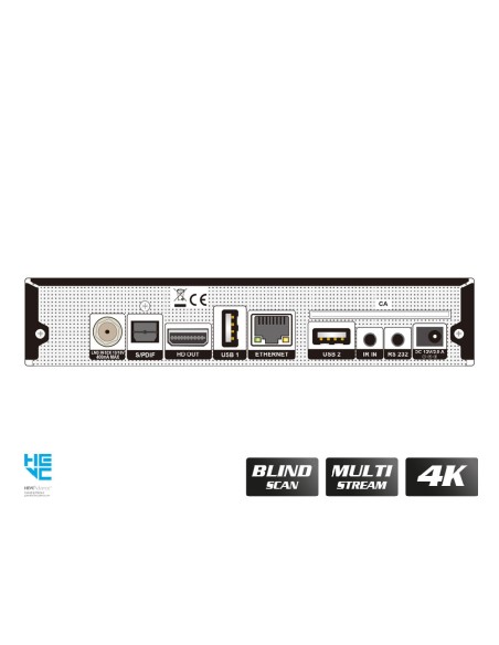 Edision OS mini 4K S2x - Receptor satélite Linux E2 | Trasera: LNB IN, S/PDIF, HDMI, USB, Ethernet, IR, RS 232, alimentación Edision OS mini 4K S2x - Receptor satélite Linux E2 | Trasera: LNB IN, S/PDIF, HDMI, USB, Ethernet, IR, RS 232, alimentación