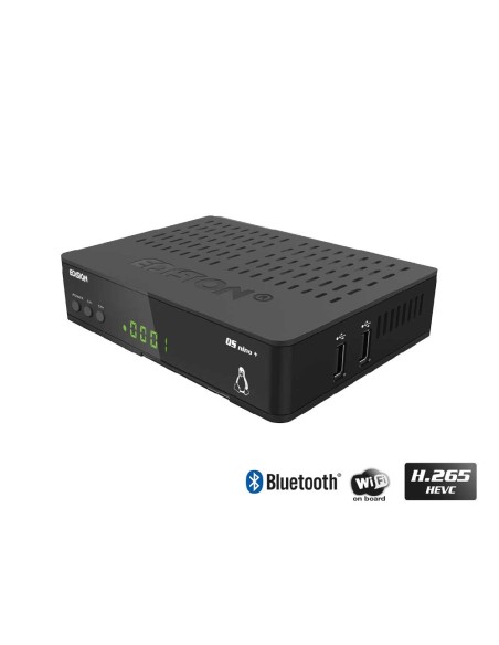 Edision OS nino + | Receptor HD Linux E2 | Chasis, Panel frontal, lateral (2 puertos USB)