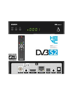 Edision OS nino + | Receptor HD Linux E2 | Frontal, mando, trasera versión Satélite DVB-S2