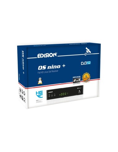 Edision OS nino+ | Receptor HD Linux E2 | Caja versión Satélite DVB-S Full HD Linux SAT receiver, Open ATV Inside