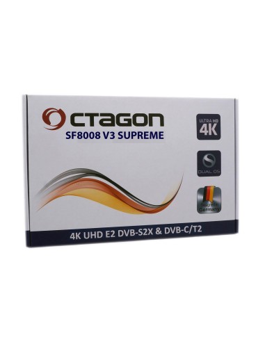 Caja Octagon SF8008 V3 Supreme 4K UHD E2 DVB-S2X & DVB-C/T2