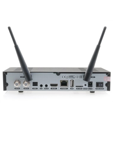Octagon SF8008 V3 Combo - Trasera: 2xDVB-S2X, SPDIF, AV, RS232, salida HDMI, USB, MicroSD, Reset, DC-12V, on/off